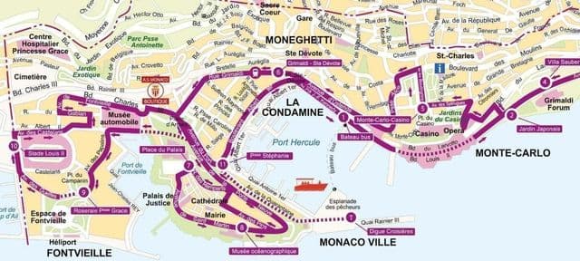 Mapa de Mônaco Big Bus
