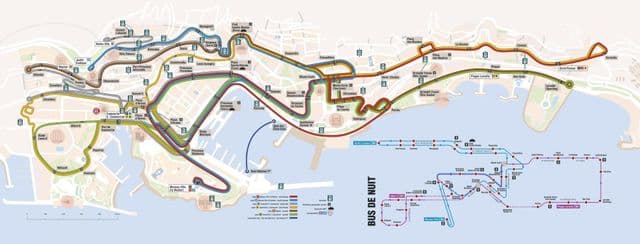 Mapa de transporte de Mônaco